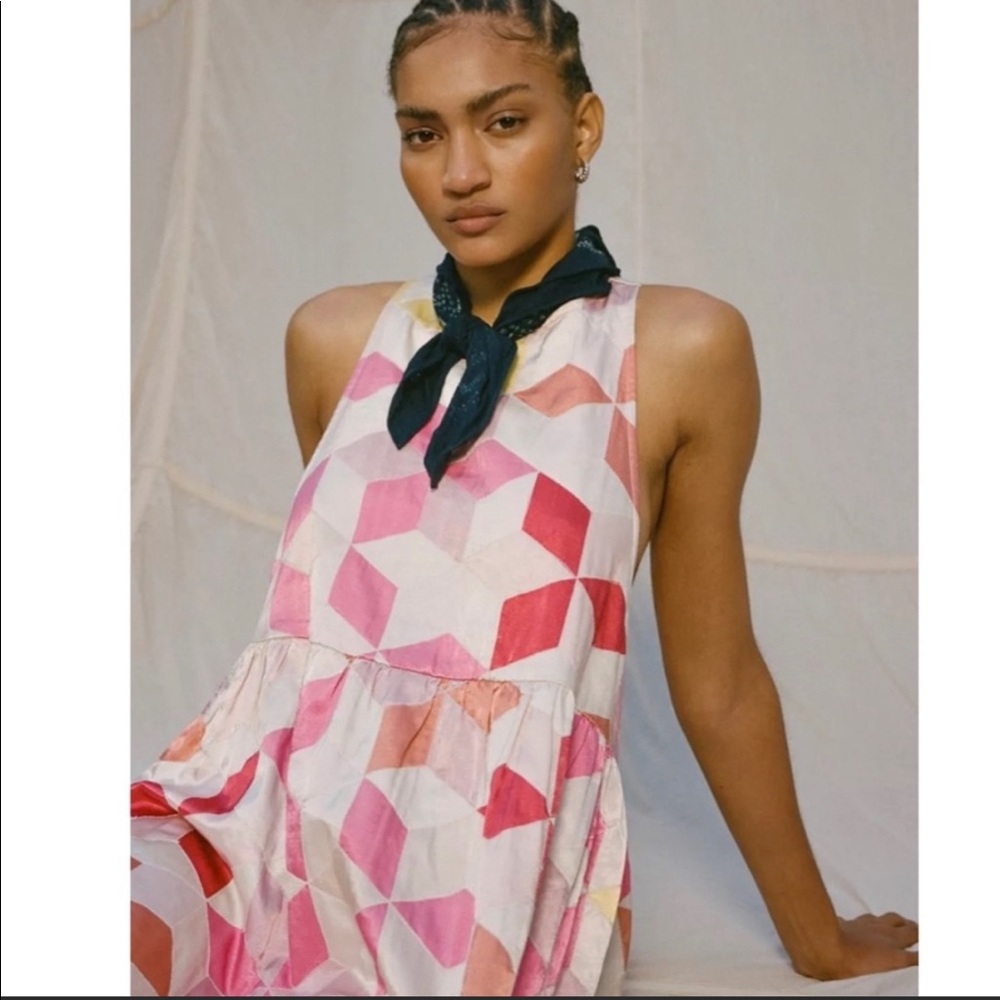 UO kimchi blue milly silky quilt dress XS